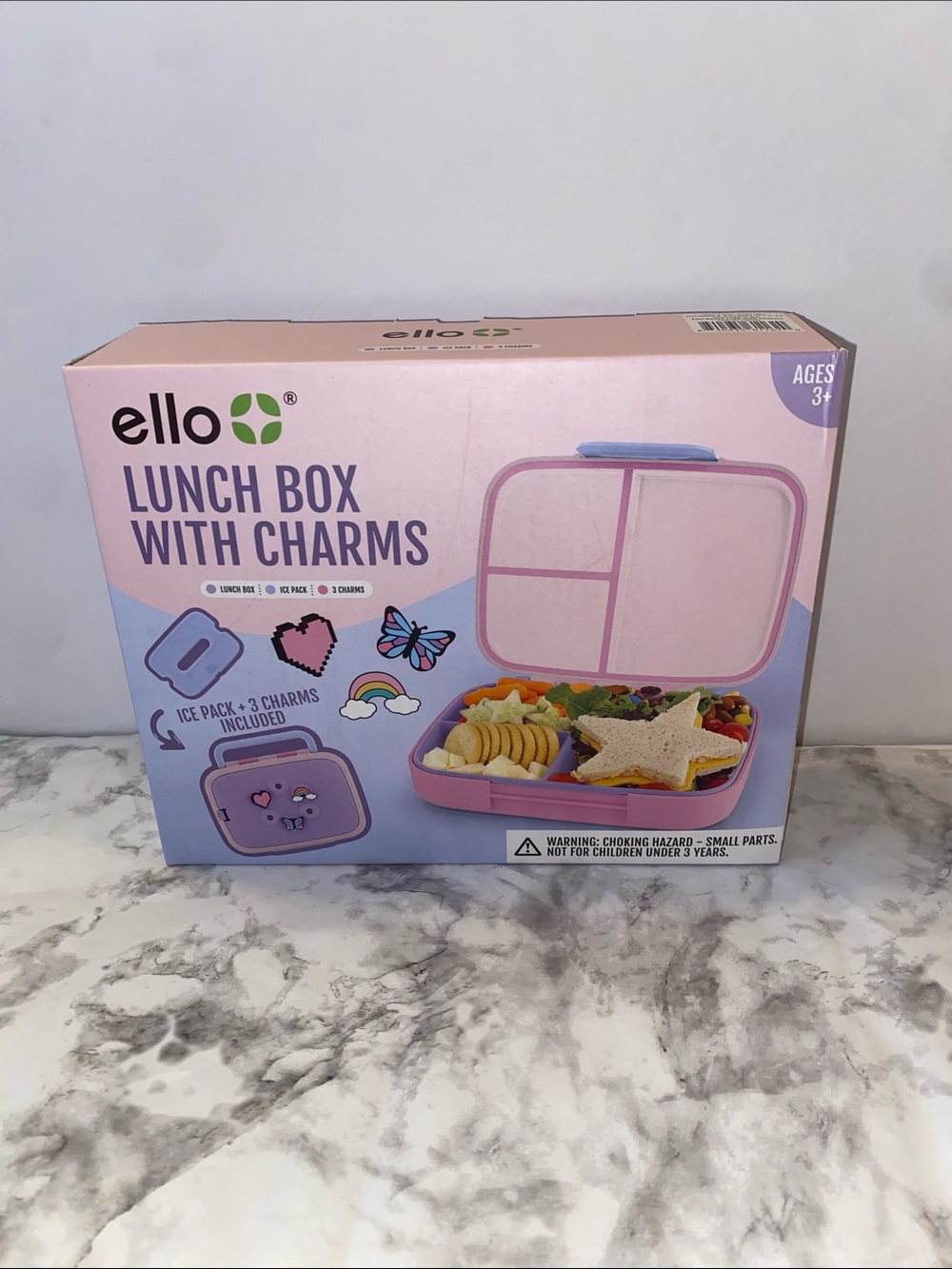 Ello Pink Kids Lunch Box with Charms